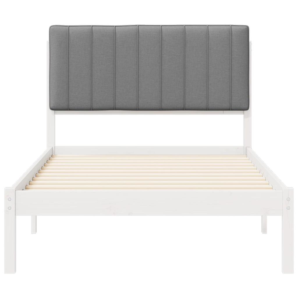 Bed Frame with Upholstered Headboard Light Grey 100 x 200 cm