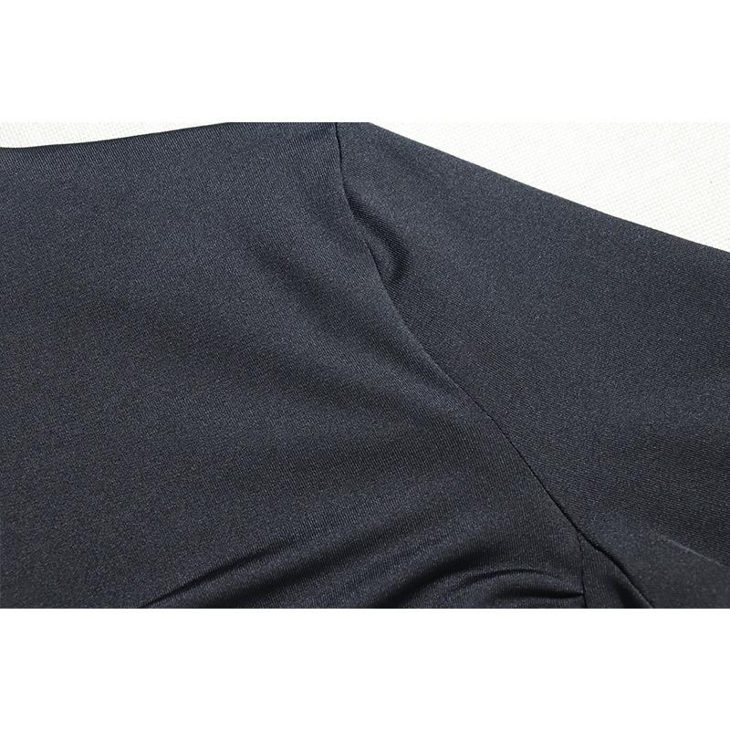 Women's Tight Round Neck Pullover Solid Colour Long Sleeve Pleated Irregular T-Shirt