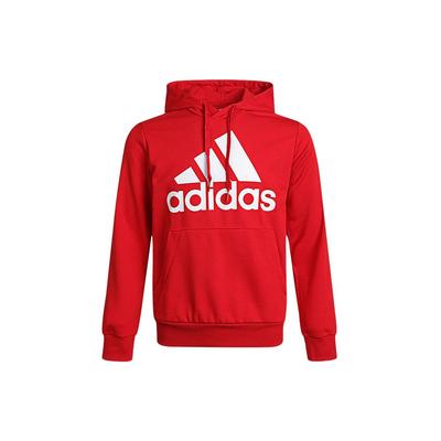 adidas Essentials Fleece-Hoodie mit Logoprint und Kordelzug Herren-Hoodie Hellscharlachrot GV0249
