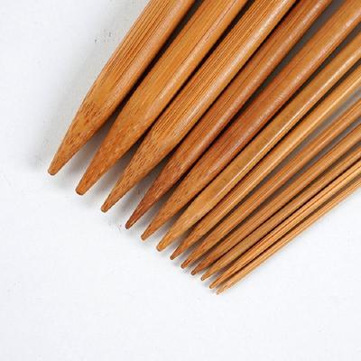 18 Sizes 2.0-10.0mm Bamboo Knitting Stick Knitting Needles Pointed Carbonized Wooden Length 25cm