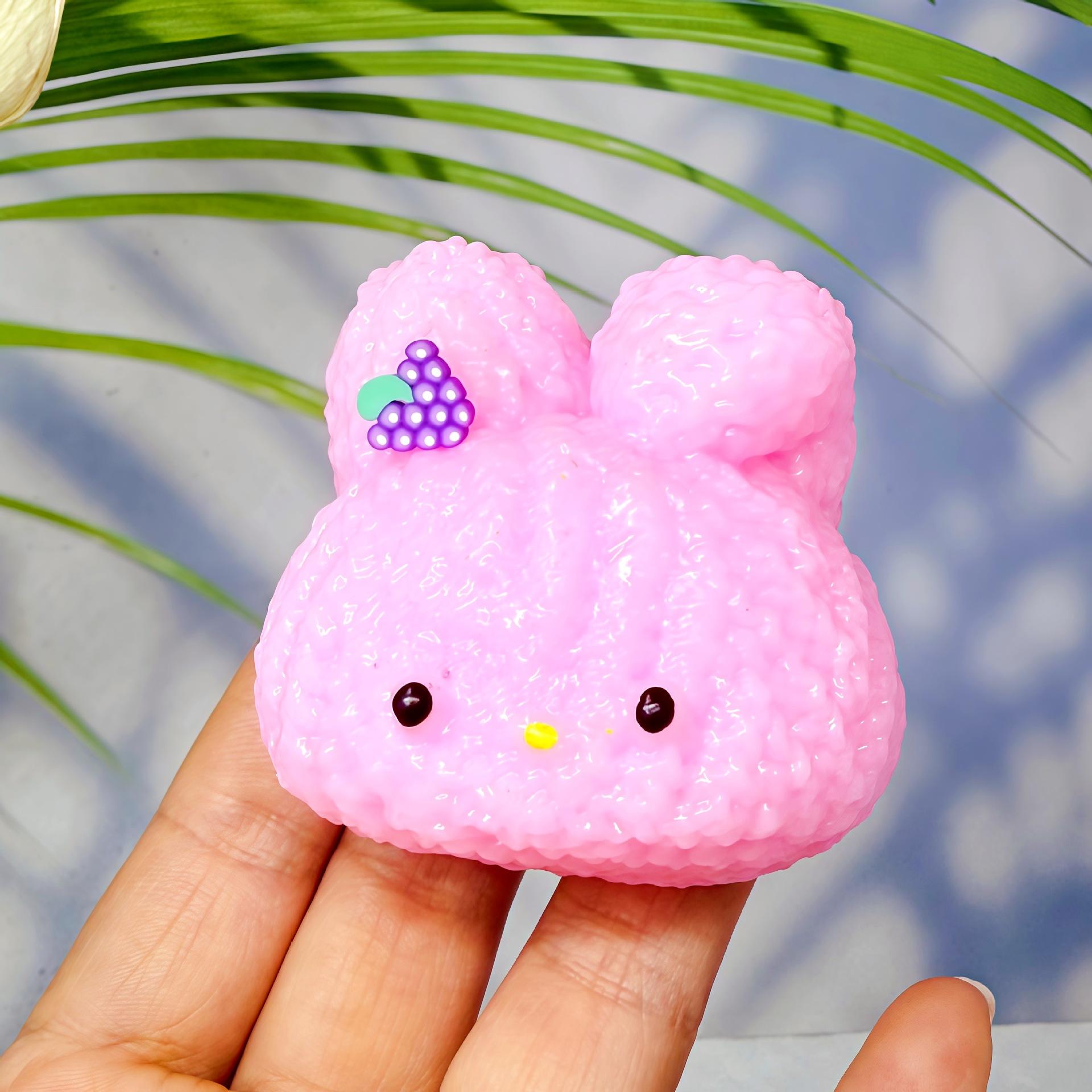 

Cute Bunny Head Squeeze Toys Stress-relieving and Venting Toys High-quality Realistic Animal Squishy Toys A Gift for Friends