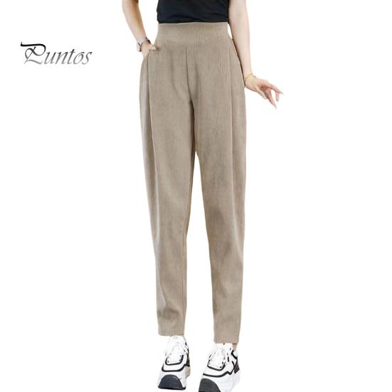 

Женские шаровары с высокой талией, однотонные повседневные брюки с карманами, эластичная ткань, утолщенная флисовая подкладка, длинные брюки 2XL хаки