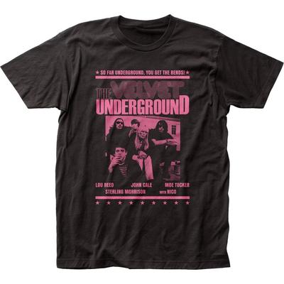 Velvet Underground So Far Underground Herr T-shirt Musik Klassisk Konsert Svart