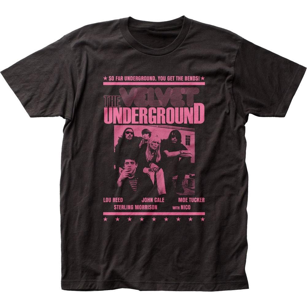Velvet Underground So Far Underground Мужская футболка Музыка Классика Концерт Черная S