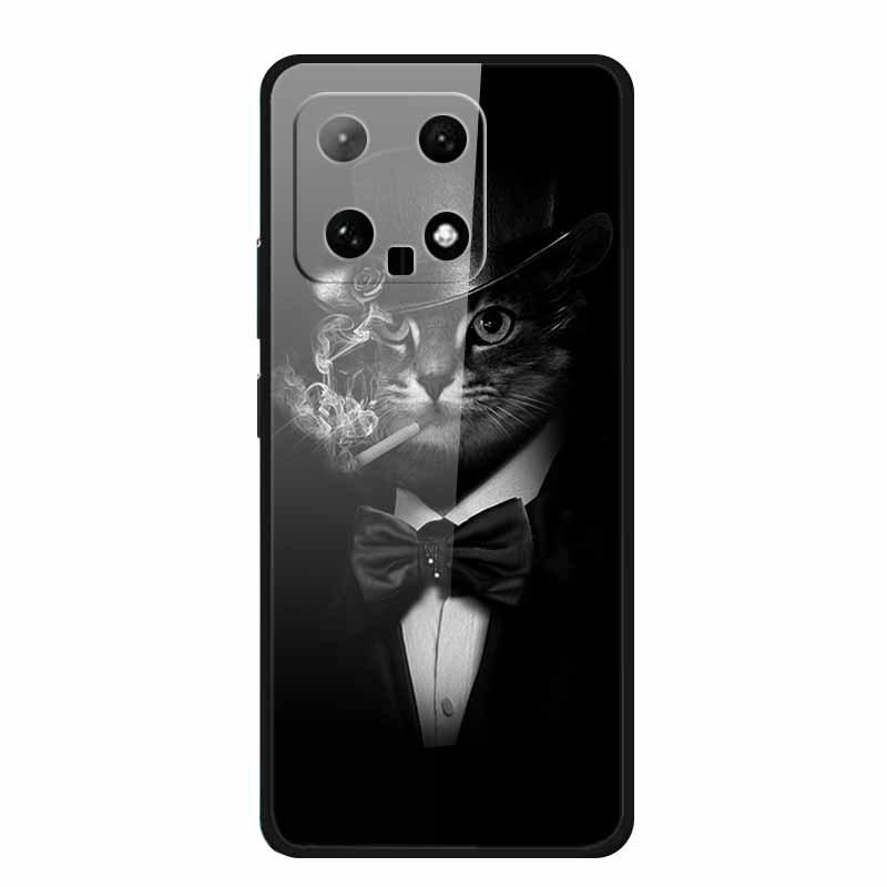 Starry Sky Tempered Glass Phone Case for Xiaomi 14 - Unisex Model, Hot Seller