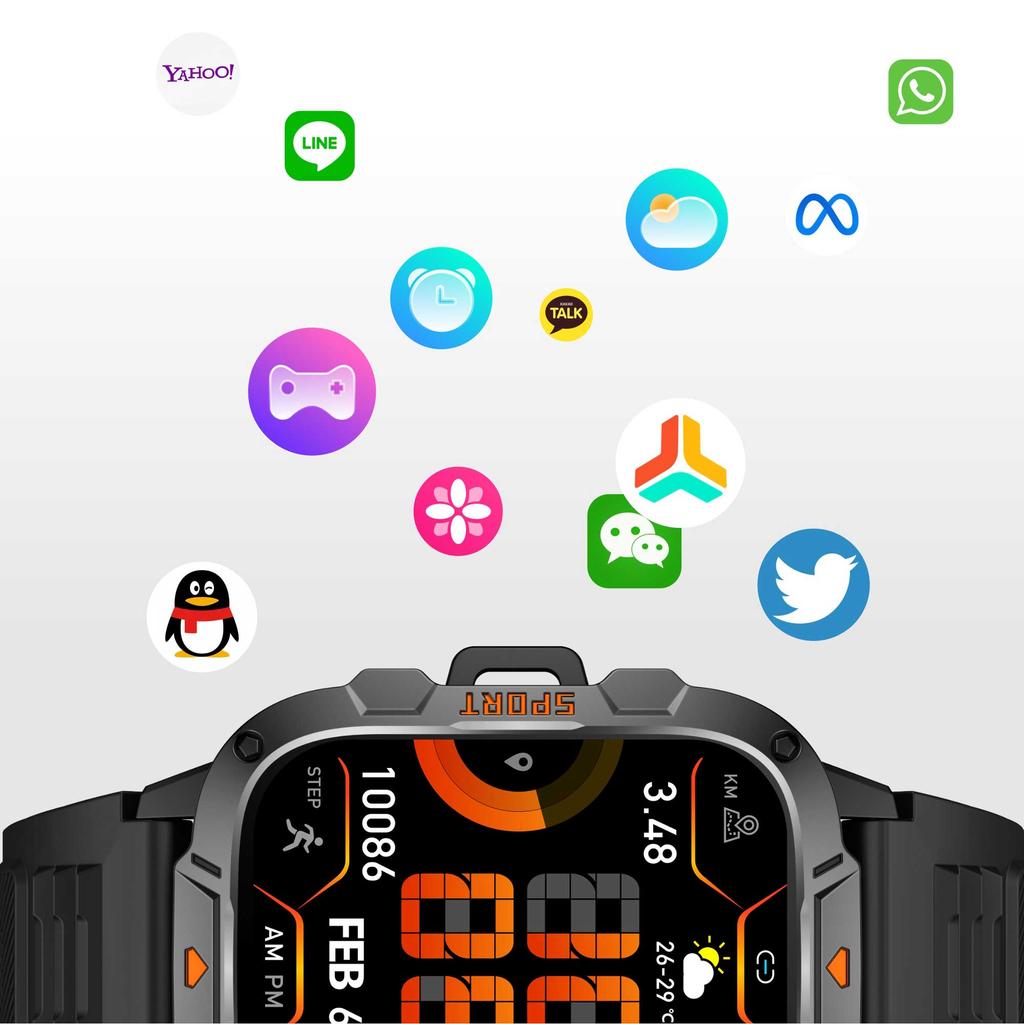 2025 New Military Grade Smart Watches Men 1.96" AMOLED 5ATM Waterproof Sports FitnessTracker BT Call Smartwatches Women For IOS