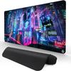 Hot Sell City Neon Pixel Large Mouse Mat Gaming Mousepad Gamer Mousepads Rubber Keyboard Mats Desk Mats XXL Mouse Pads 900X400