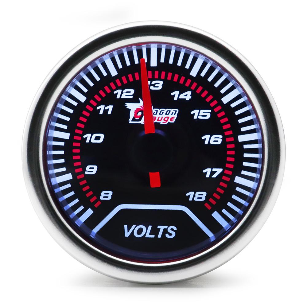Boost/Vacuum/Water Temp/Oil Temp/Oil Press/Voltage/Tachometer/Air Fuel Ratio/EGT Gauge 52mm Analog Led White Case