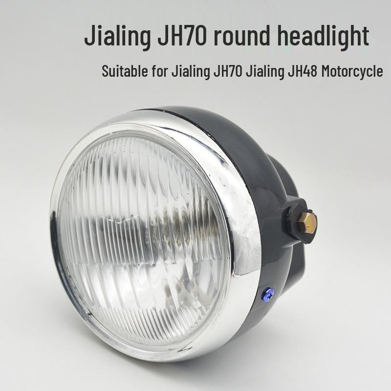 Yibai Ke Motorcycle Headlight: Round & Square Bulbs for Jialing JH70/4