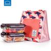 Conjunto de Recipiente de Comida e Bolsa de Almoço