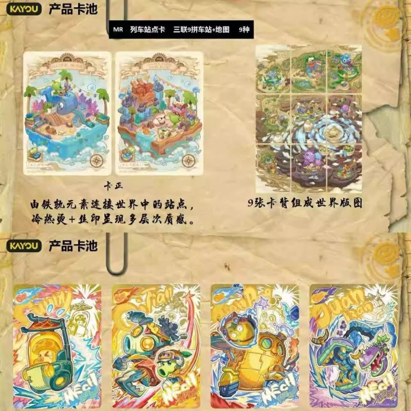Official Genuine New Plants Vs. Zombies Fantasy Universe Combo Set Rubber Man Collectible Cards Anime Merchandise Gifts