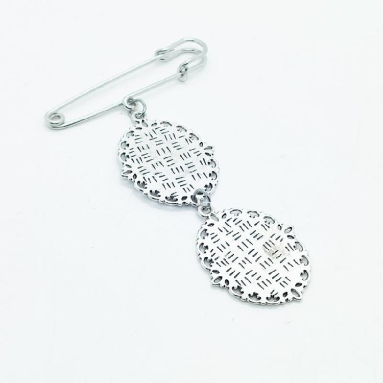 Blank Badge Pin Photo Frame Brooch Heat Transfer Blank Lapel Pin Alloy Material