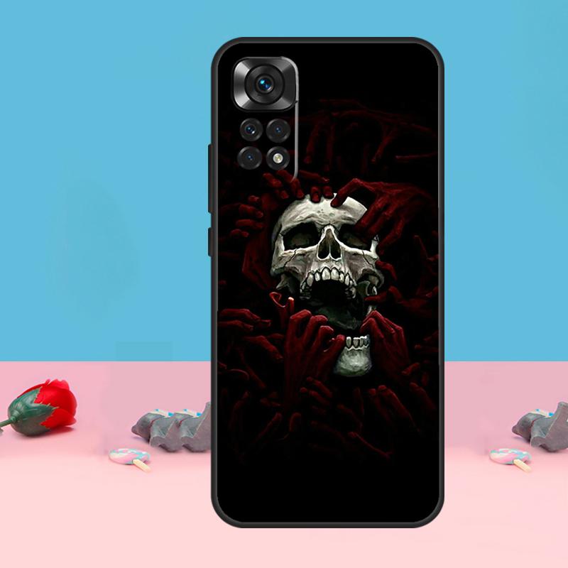 Horror Skull Gothic Cover For Xiaomi Redmi Note 14 13 12 10 11 Pro 11S 12S Case For Redmi 15 15C 10C 12C 13C 14C
