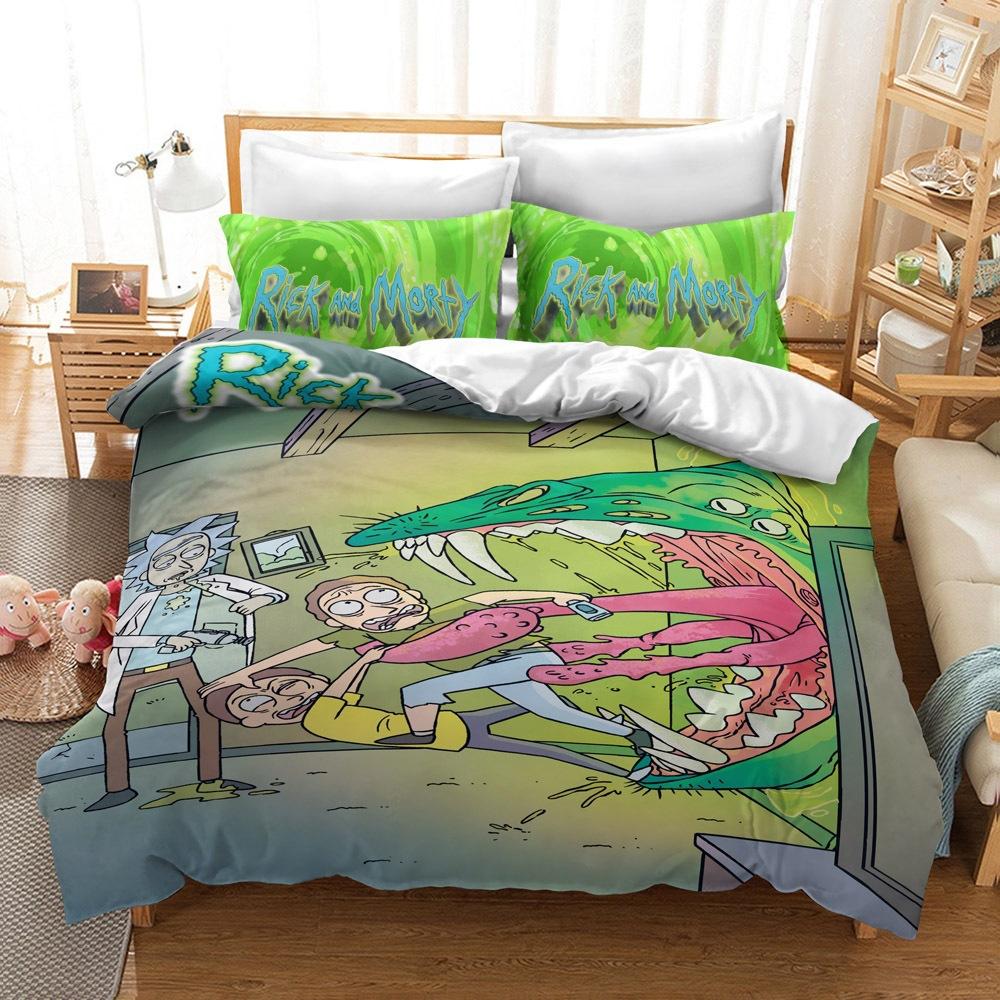 Bedding Kit Rick Morty Ii Series Size Three-Piece Quilt Cover