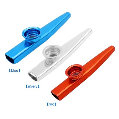 Stylish Metal Kazoos Musical Woodwind Instrument Flutes Mouth Kazoo Musical Instrument for Children Adult Music Lovers