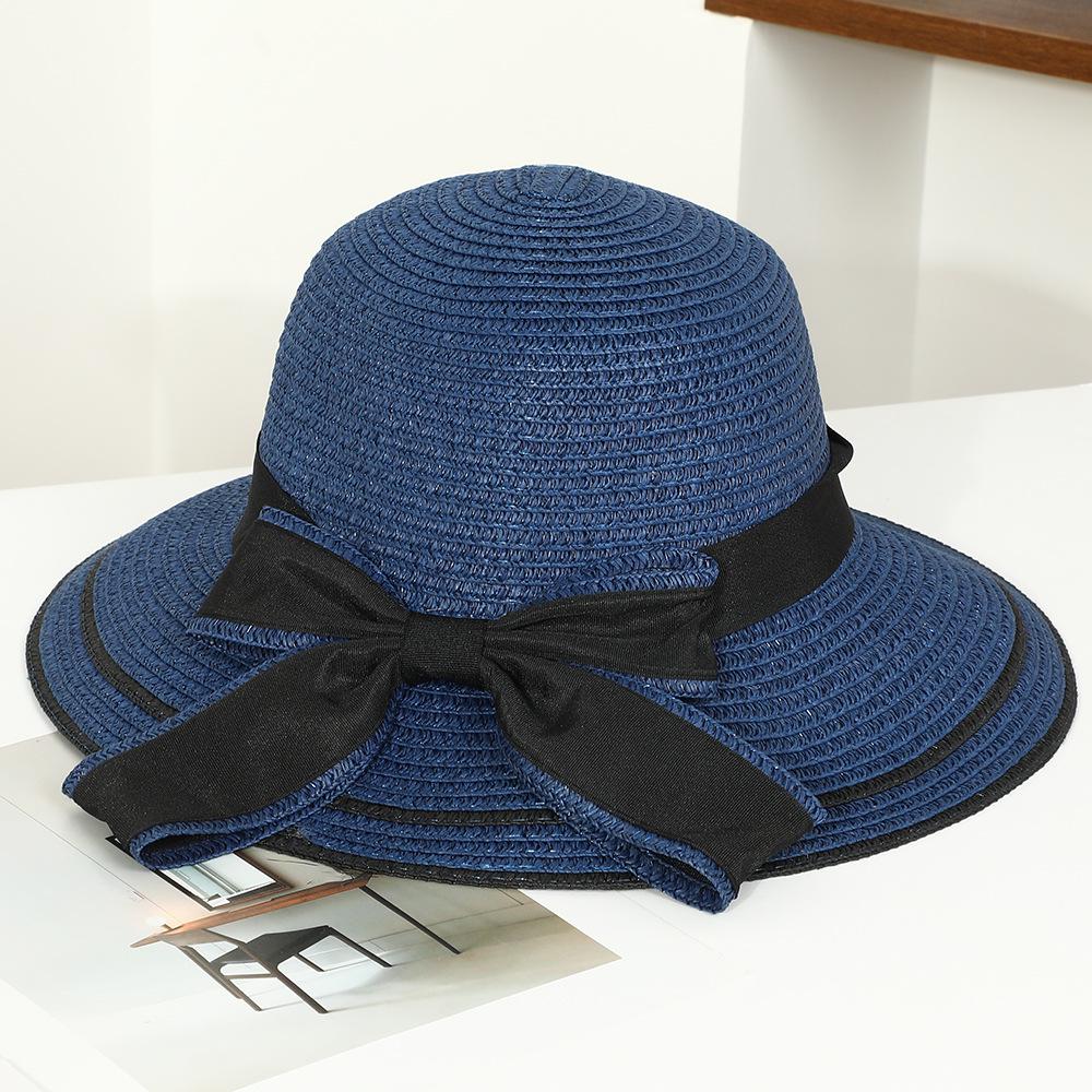Dames Stro Zonnehoed met Brede Rand - Opvouwbare Strand- & Vakantiehoed