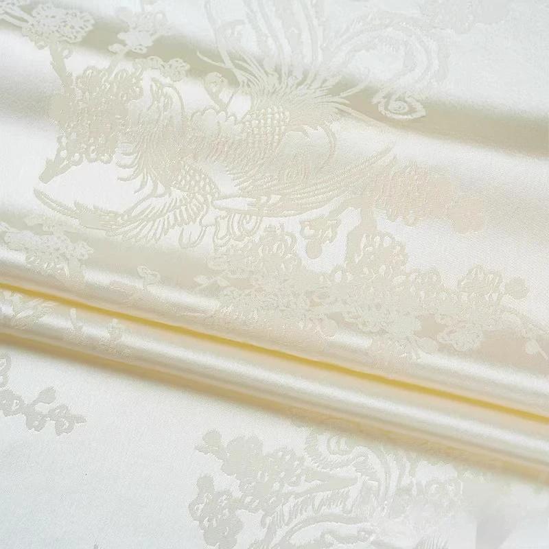 Wide 150cm Acetate Satin Jacquard Fabric Chinese Style Glossy Silk Jacquard Cloth For DIY Sewing Dress Shirt Apparel Cheongsam