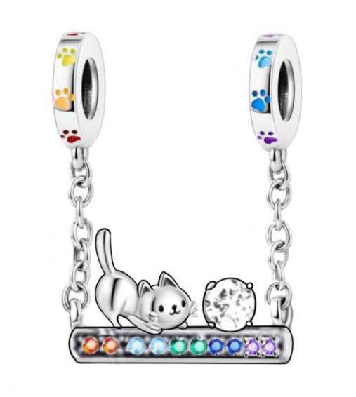 Charm Fit Originální náramky Měď Roztomilé zvířátko Sova Kočky Mořská želva Korálky Dámský přívěsek Korálky Výroba šperků