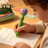 Portable Stationery for Pencil Case 10 in 1 Cartoon Ballpoint Pen, Multicolor Press Retractable Pens, Creative Pens with Avatar Toppers Smooth Writing