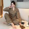 Plaid Long Sleeve Pajama Set with Pants – Spring & Autumn Style, Comfortable Home or Dorm Wear, Suitable for Outdoor Use