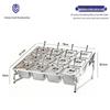 Commercial Stainless Steel 12-Compartment Condiment Organizer with Lid
