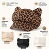 Leopard Print Cat Ear Hat Anti-UV Newsboy Hats Fashion Painter Hat  For Women