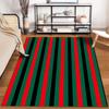 Striped Carpet with Bold Red, Green, and Black Colors for Modern Decor Suitable for use as an anti-slip for living room bedroom sofas