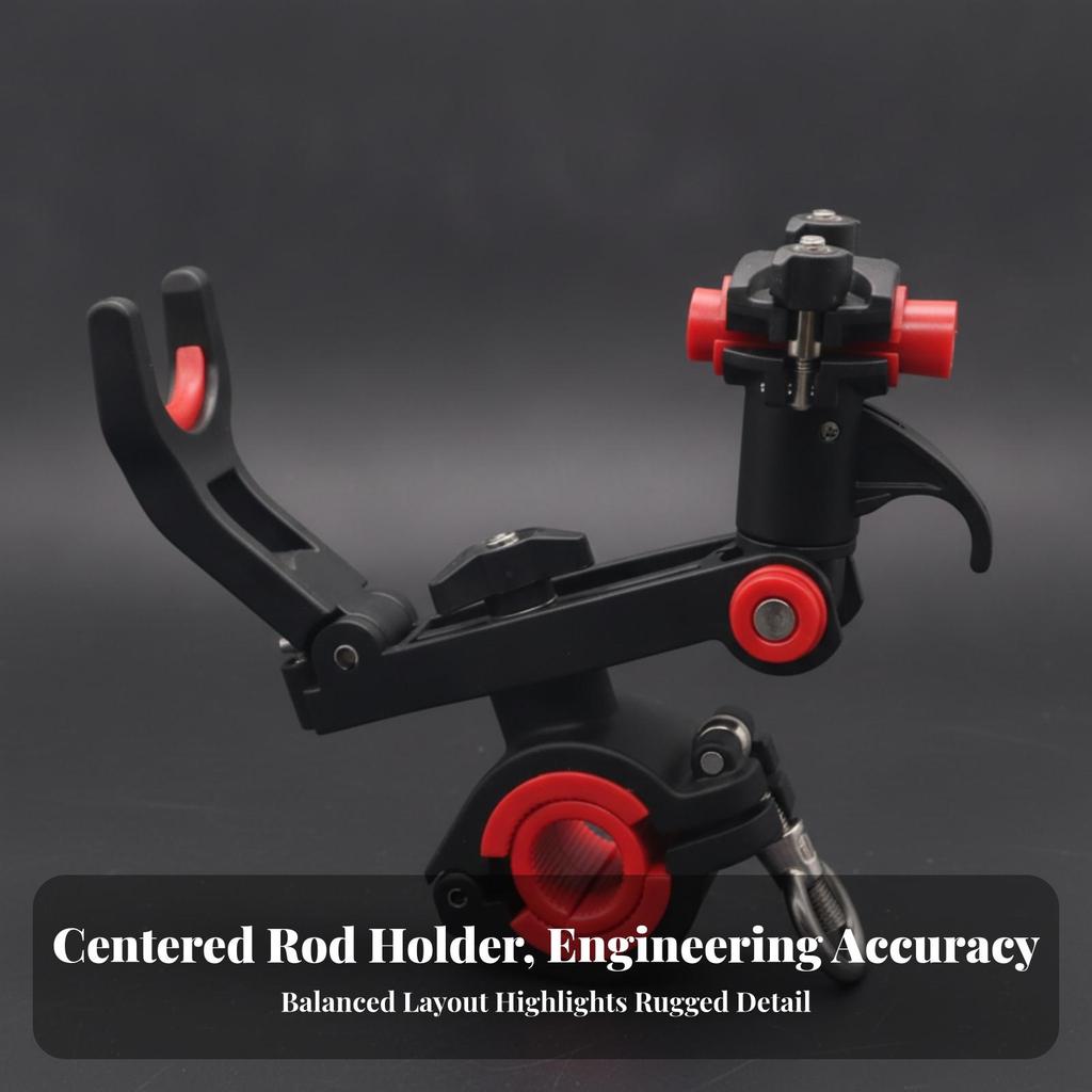 Fishing Pole Holder with Clamp Portable Boat Rod Durable for Anglers