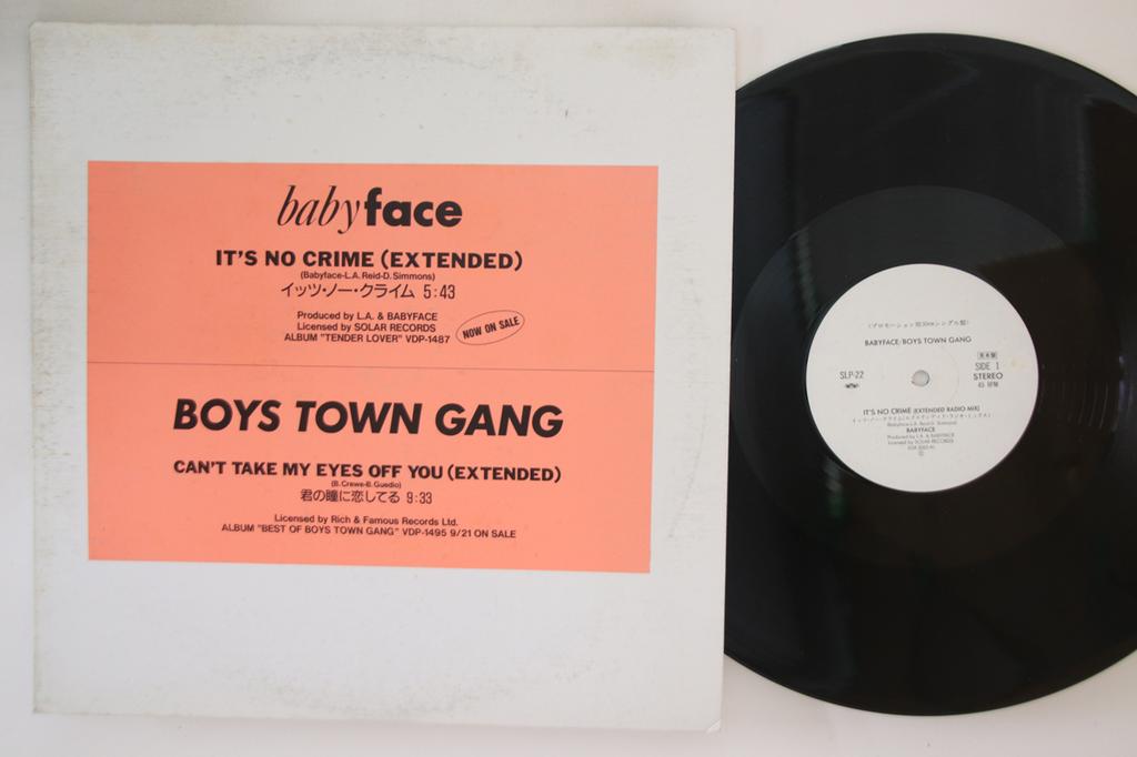 12inch Record BABYFACE, BOYS TOWN GANG - It's No Crime / Can't Take My Eys O SLP22PROMO SOLAR Japan Soul/Funk Used