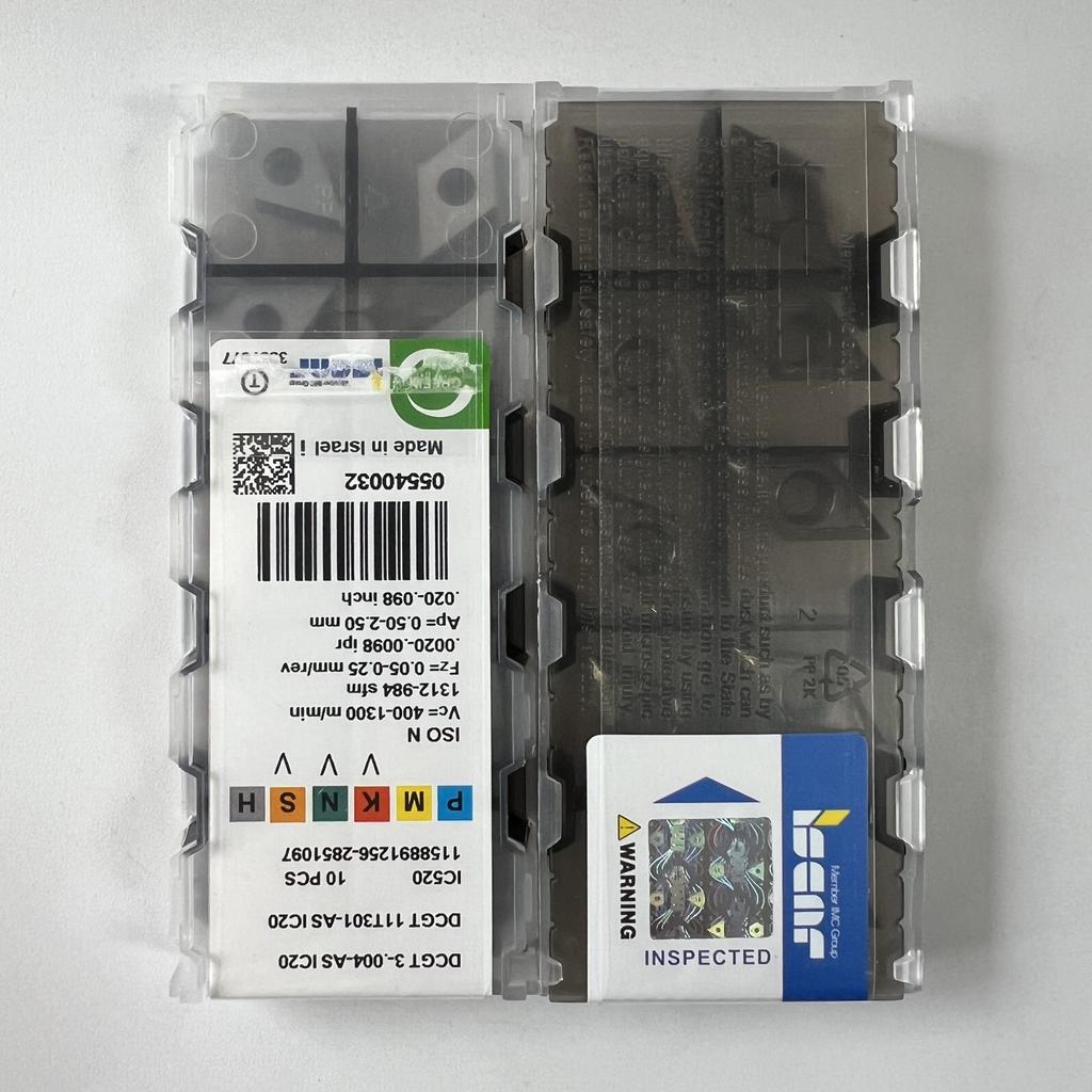 ISCAR / DCGT11T301-AS IC20 / Industrial Indexable Carbide Inserts 10 Pcs