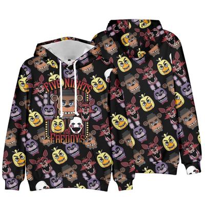 Men's Autumn/Winter 3D Printed Five Nights At Freddy's Hoodie Casual Fashion Long Sleeve Sports Top Street Men's Pattern Hoodie