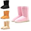 Luxuriöse Damen Winter Warme Wildleder Knöchel Schneestiefel Mit Gemütlichem Pelz Verdicktem Futter