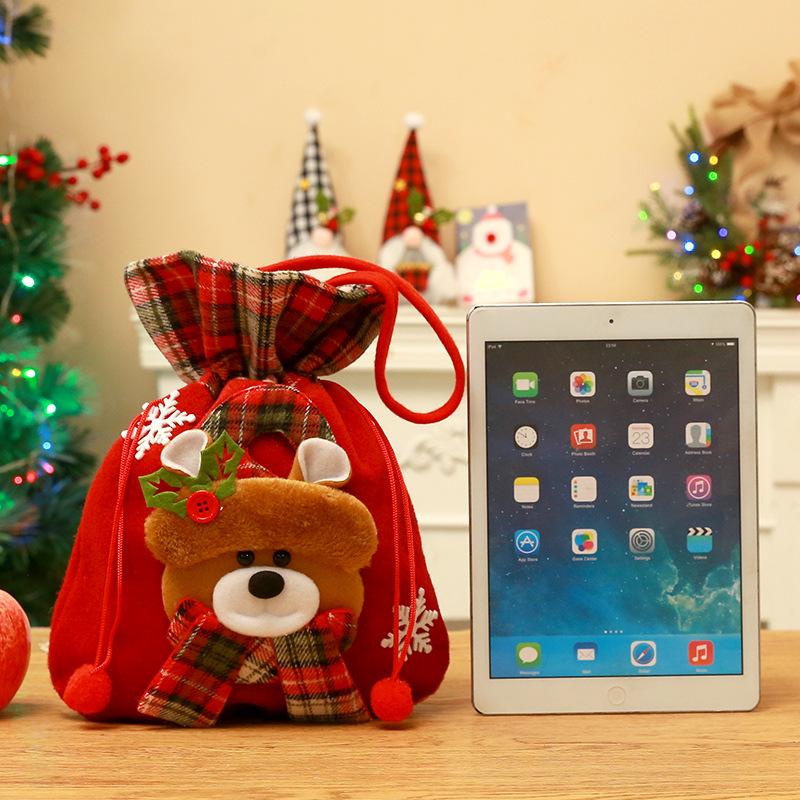 Christmas Eve Apple Gift Bag - Candy & Apple Packaging for Festive Decorations