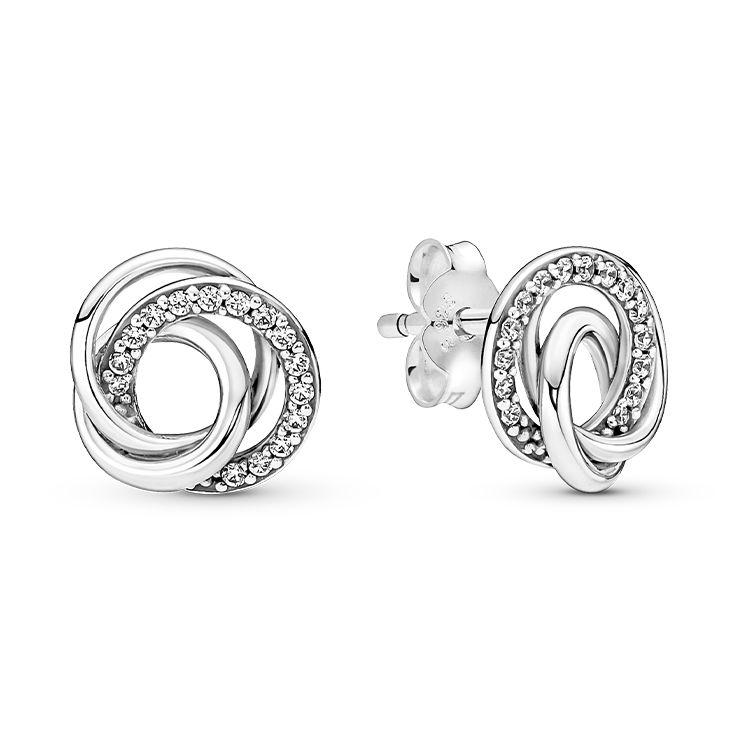 Pandora New Infinite Loop Earrings Women earrings Silver 291076C01 Silver