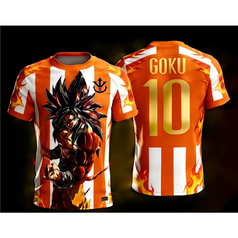 Dragon Ball Licensed 3D Print Goku 10 Soccer Jersey Training Outfit Family S-6XL Fashion Sports Tees 4XL