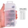 50Pcs/box Treble Fishing Hook Fishing Hook High Carbon Steel Treble Overturned Hooks Fishing Tackle Round Bend Treble