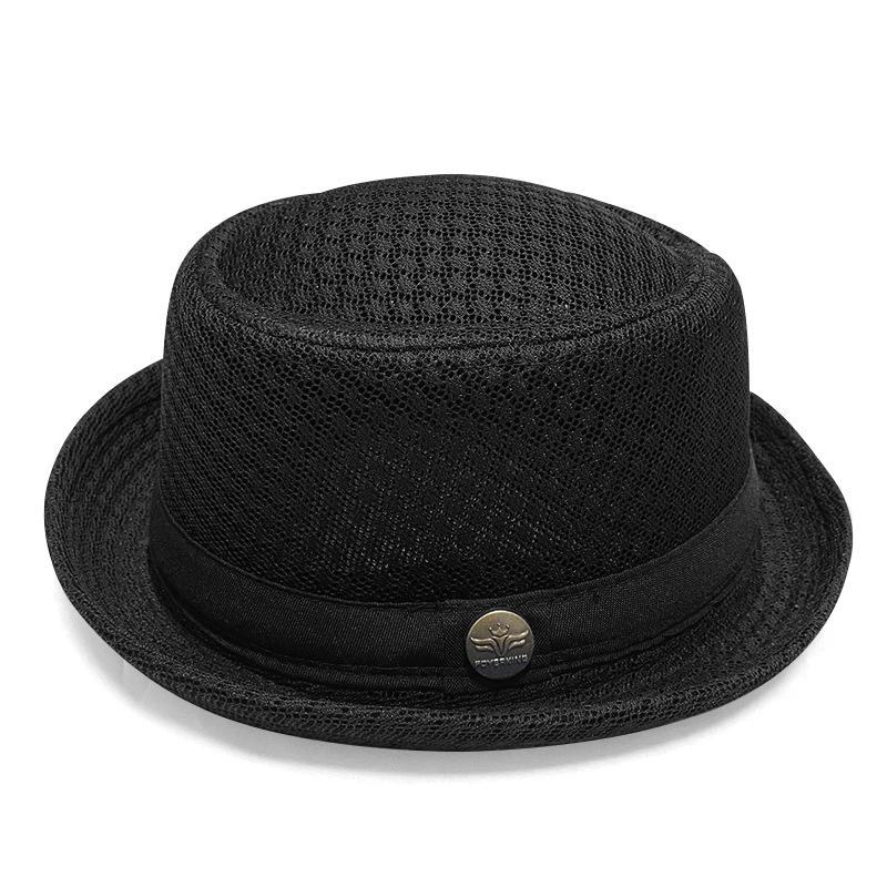 1 Stück Sommer Mesh Sonnenhut Herren Damen Atmungsaktiver Mesh Fedora Hut Jazz Kappe Panama Fedora Hüte Damenmode Herren Accessoires Panama Netzhut