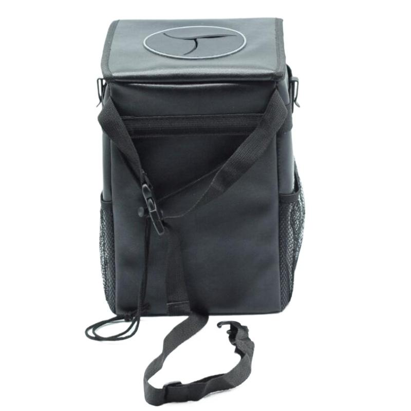 

Car Trash Can with Lid and Storage Pockets Waterproof Garbage Bin Multipurpose Folding Trash Can Automotive Accessories чёрный