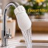Einweg-Wasserhahnfilter Baumwolle Verdickter Filterbaumwollbeutel Wasserhahn Spritzschutz Wasserfilter Sediment Rost Verunreinigungen