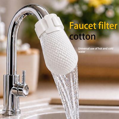 Einweg-Wasserhahnfilter Baumwolle Verdickter Filterbaumwollbeutel Wasserhahn Spritzschutz Wasserfilter Sediment Rost Verunreinigungen