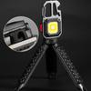 Magnetic Mini Keychain Flashlight USB Rechargeable Camping Emergency Light  Outdoor