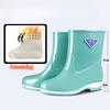 Fashion Women's Low-tube Rain Boots, Water Shoes, Thick Warm Rain Boots