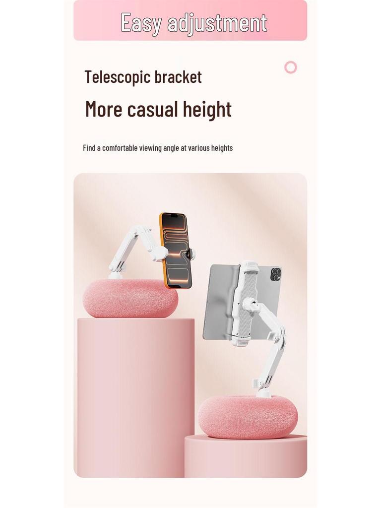 Rotating Plush Cushion Tablet & Phone Stand – Perfect for Bedside Video Viewing