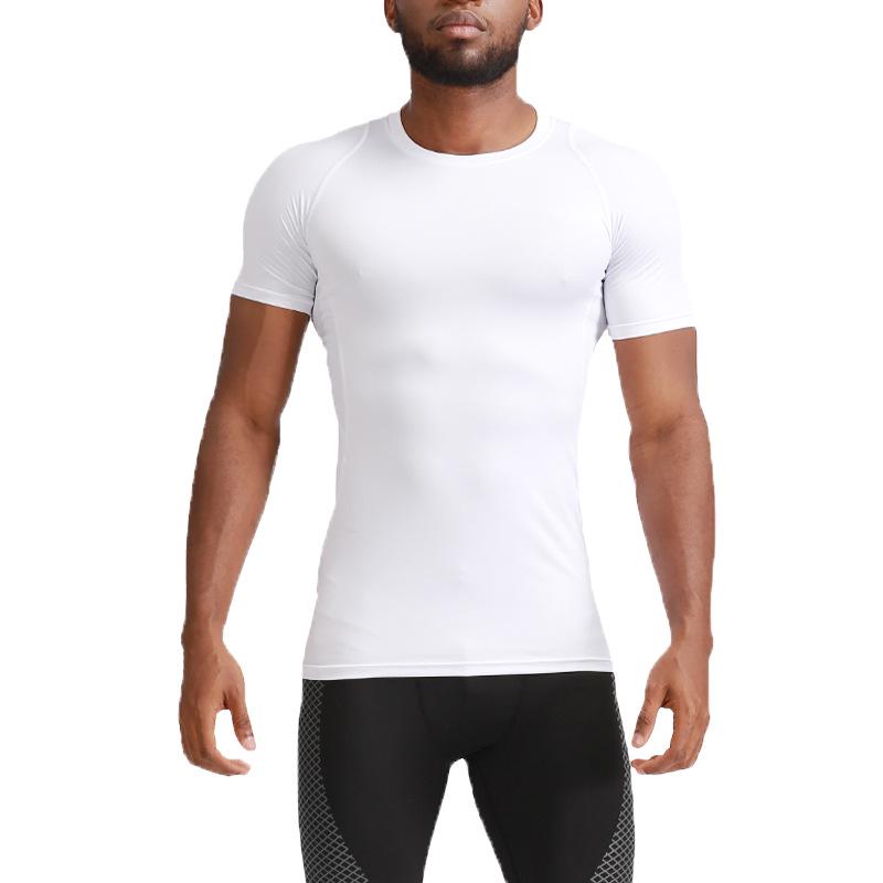 "Men’s Quick-Dry Outdoor Running & Fitness Short-Sleeve Tights for Spring/Summer"