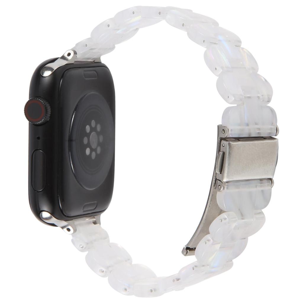 12mm Resin Watch Strap for Apple Watch Series 10 9 8 7 SE 6 5 4 3 2 1 42mm 41mm 40mm 38mm Replacement Slim Wrist Band
