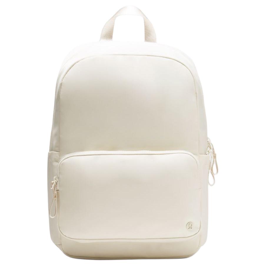 Lululemon Everywhere 22L Classic Logo Nylon Backpack Unisex Backpack Ivory LU9CMAS-069076 Ivory White