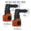 7.89 ID6 Auto Female Connector 5/16 Fuel Pipe Joint Universal 24.5 Fuel Line Quick Connector Lengthened Fittings 2pcs a Lot Fuel System Fittings7