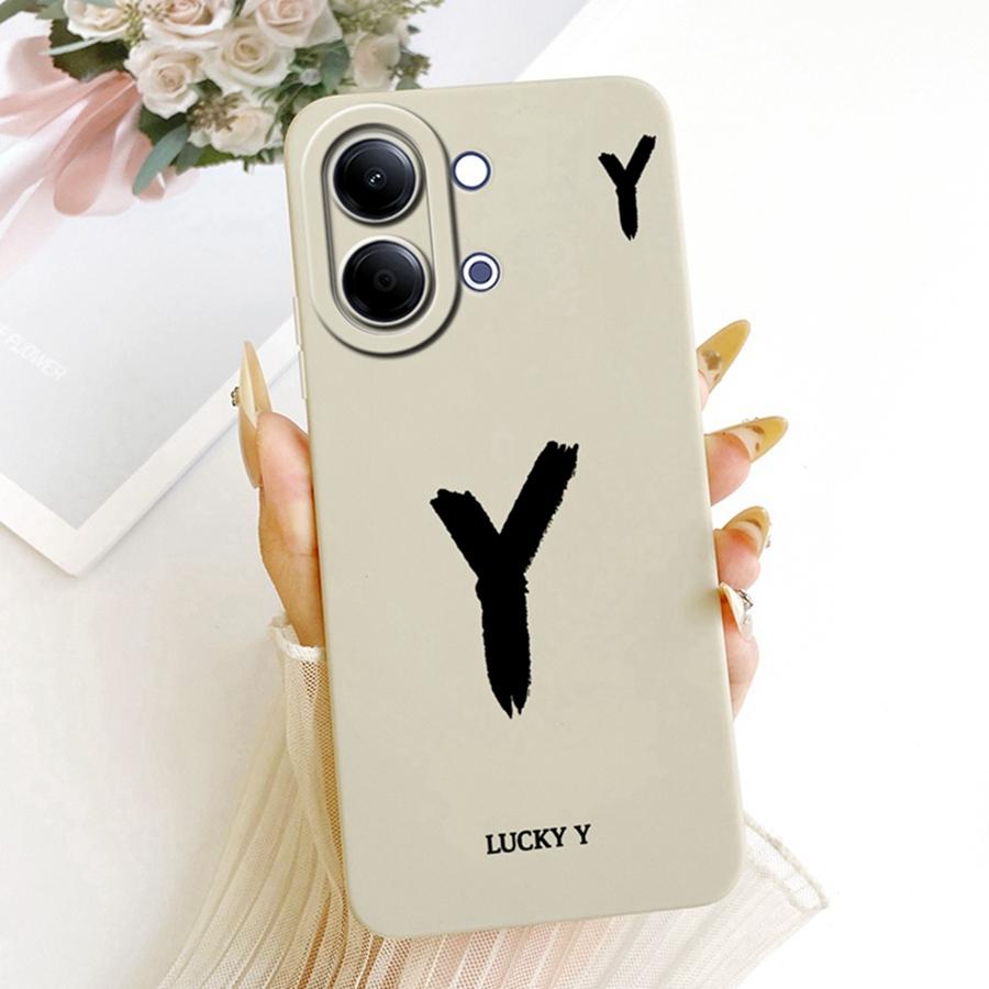 For Vivo Y05 4G Case Y11d Y11 5G Cover Lucky A-Z Letters Soft Silicone Coque Phone Case For Vivo Y21 5G V2553 Cases