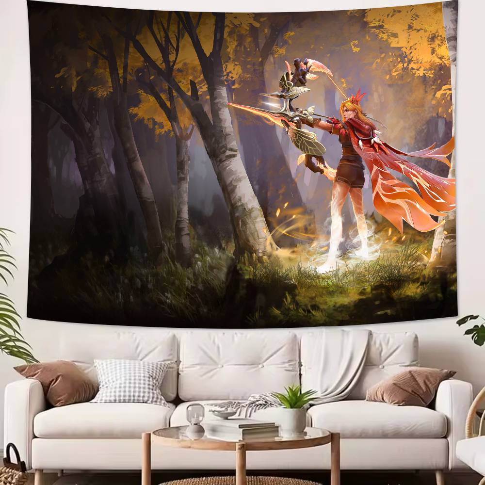 Large Cool Fashion XL Dota 2 Gaming Tapestry Popular Room Decoration Wall Tapestry Art Room Home Decor Wall Art Decor