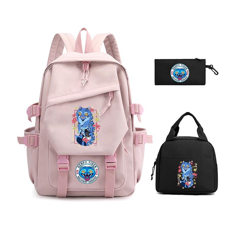 Demon Hunter Girl Group has the same peripheral cartoon printing children's backpack lightweight primary and secondary school schoolbag